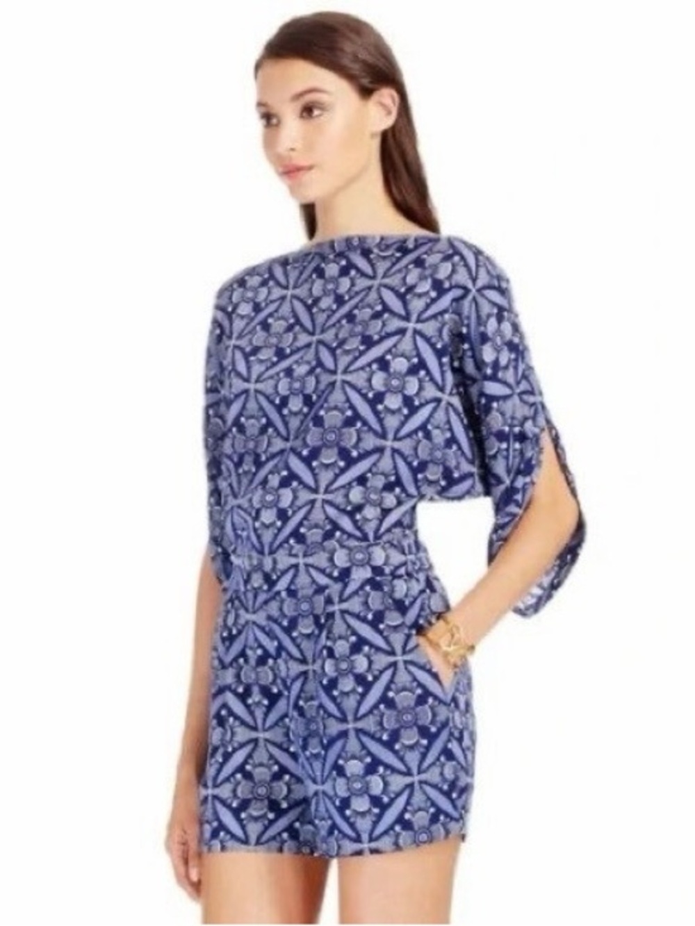 DIANE VON FURSTENBERG 2 Soleil Playsuit Romper 🚨FLAW🚨